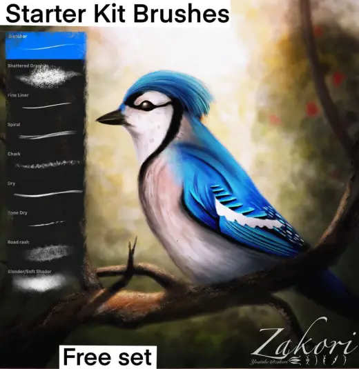 Zakori’s Free Brushpack — Procreate brush