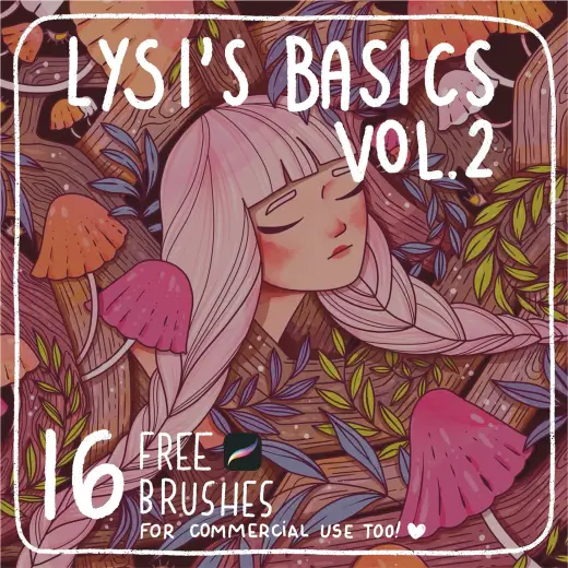 Lysi’s basics Vol 2. – 16 more FREE brushes for Procreate — Procreate brush