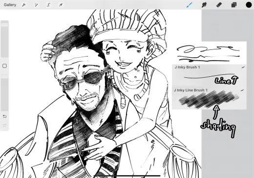 J Inky Brush set — Procreate brush