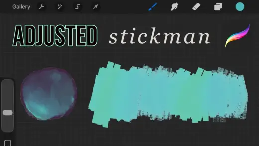 Stickman Minus 6 brush — Procreate brush