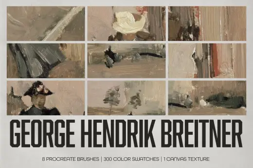 George Hendrik Breitner Procreate Kit — Procreate brush