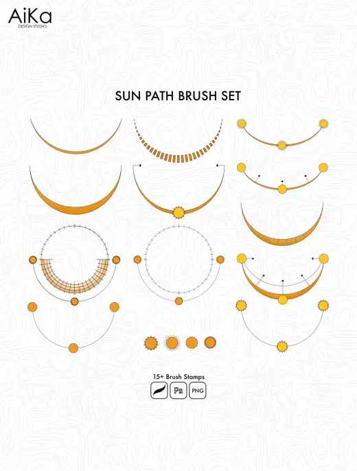 Sun Path Brush Pack — Procreate brush