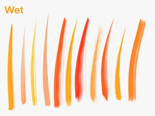 Free Basic real painting WET brushes — Procreate brush