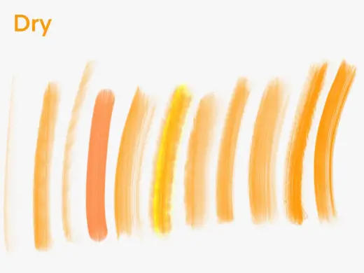 Free Basic real painting dry brushes — Procreate brush