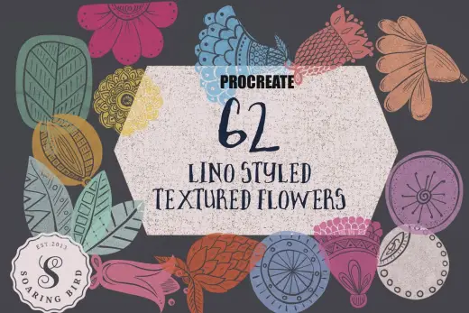 [Paid] Procreate Textured Floral Brushes — Procreate brush