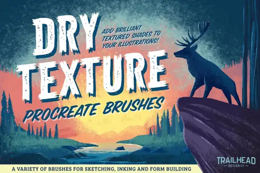 [Paid] Dry Texture Brushes for Procreate — Procreate brush