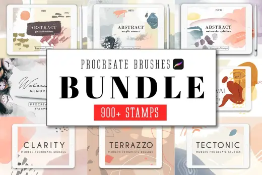 [Paid] All Procreate Stamp Brushes Bundle — Procreate brush
