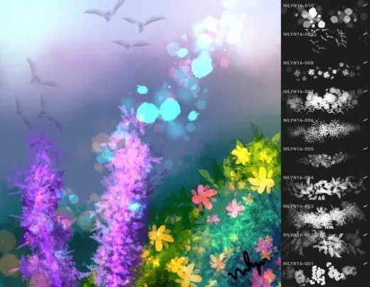 11 Nature fantasy brushes — Procreate brush