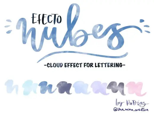 Brush CLOUD EFFECT for LETTERING — Procreate brush