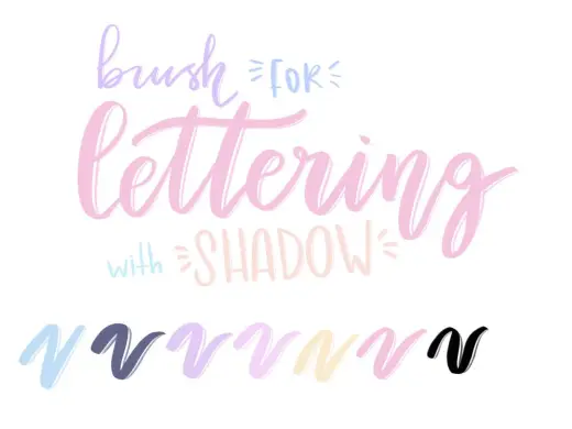 Brush for LETTERING with SHADOW — Procreate brush