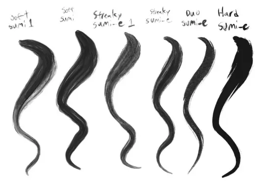 Free Sumi-e brushes — Procreate brush