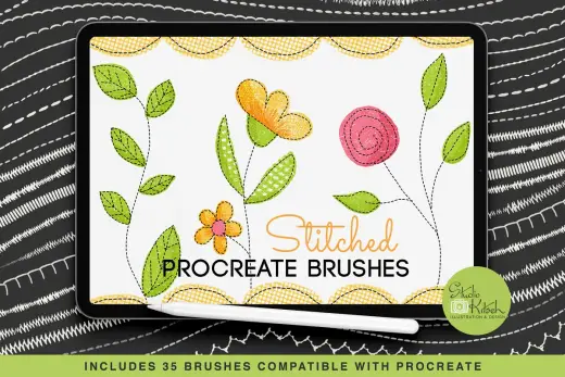 [Paid] Procreate Stitched Brushes — Procreate brush
