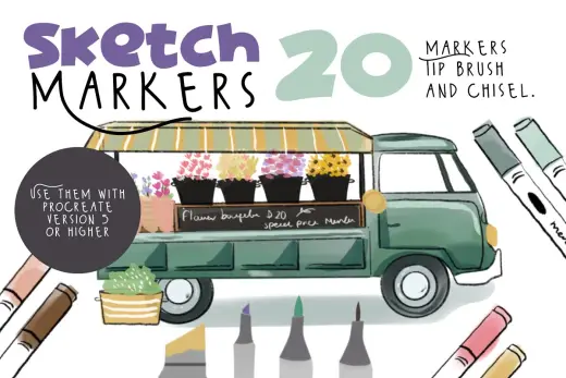 [Paid] Sketch markers for Procreate — Procreate brush