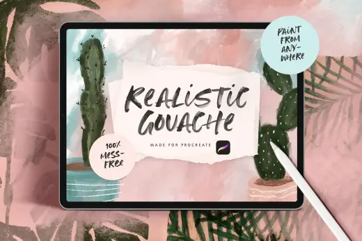 [Paid] Gouache for Procreate — Procreate brush