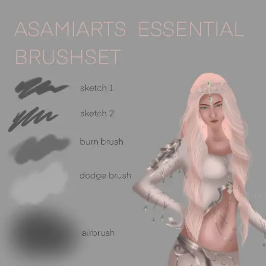 FREE brushset – Essentials + Glitter — Procreate brush
