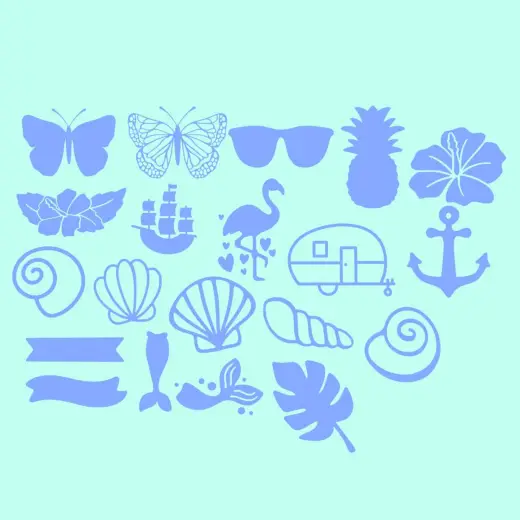 FREE Tropical Stamps — Procreate brush