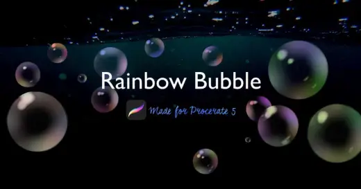 Free Rainbow Bubble Brush — Procreate brush