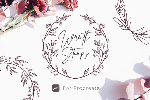 [Paid] Wreath Stamps | Procreate brushes — Procreate brush