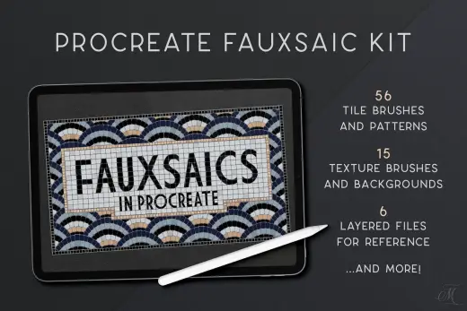 [Paid] Fauxsaic Kit for Procreate — Procreate brush