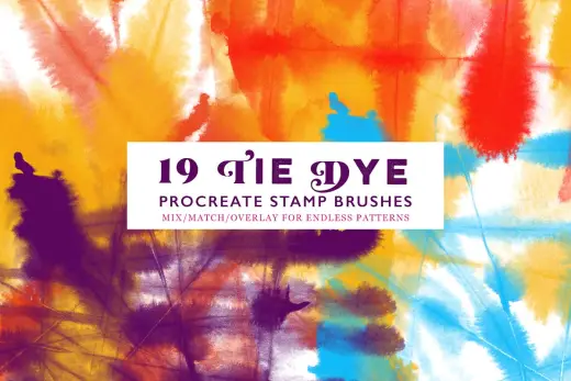 [Paid] Procreate Tie Dye Stamp Brushes — Procreate brush
