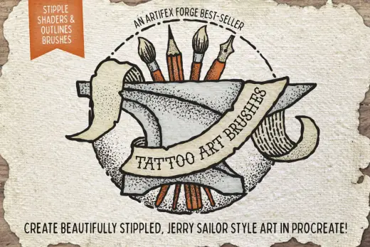 [Paid] Tattoo Art Brushes – Procreate — Procreate brush