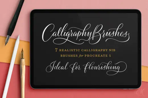 [Paid] Calligraphy Nibs Procreate Brush Set — Procreate brush