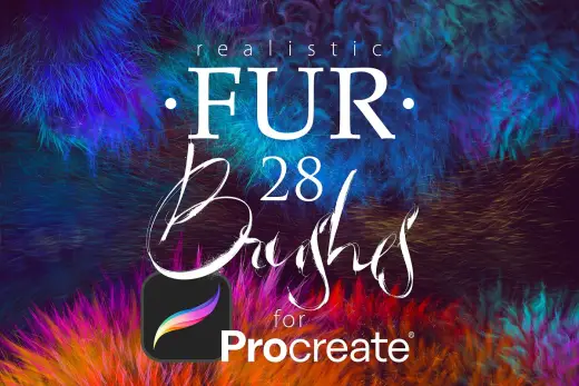 [Paid] 28 Realistic FUR Brushes 4 Procreate — Procreate brush