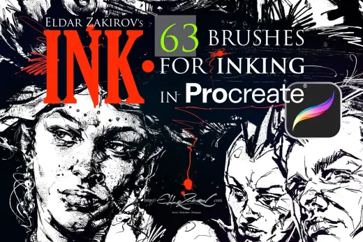 [Paid] INK.• 63 Procreate brushes — Procreate brush