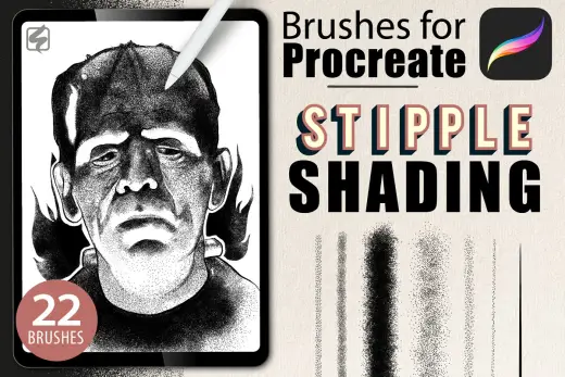 [Paid] Procreate – Stipple Shading Brushes — Procreate brush