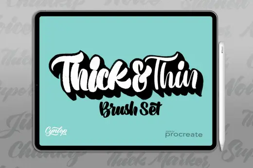 [Paid] Procreate Thick & Thin Brush Set — Procreate brush