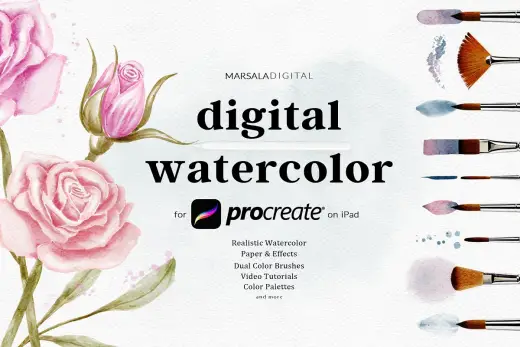 [Paid] Procreate Watercolor Brushes — Procreate brush