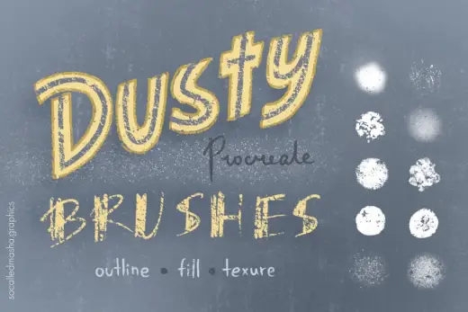 [Paid] Dusty procreate brushes set — Procreate brush