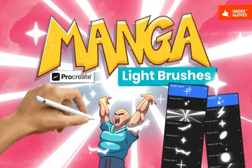 [Paid] MANGA light brush set for procreate — Procreate brush