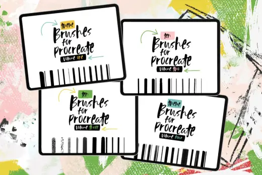 [Paid] Vol 1-4 Brushes for Procreate Bundle — Procreate brush