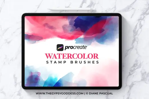 [Paid] Procreate Watercolor Stamp Brushes — Procreate brush