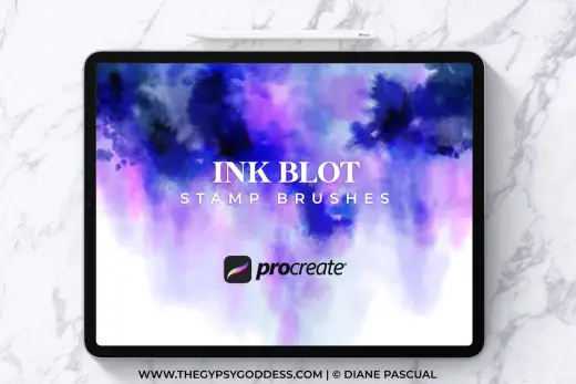 [Paid] Procreate Ink Blot Brushes — Procreate brush