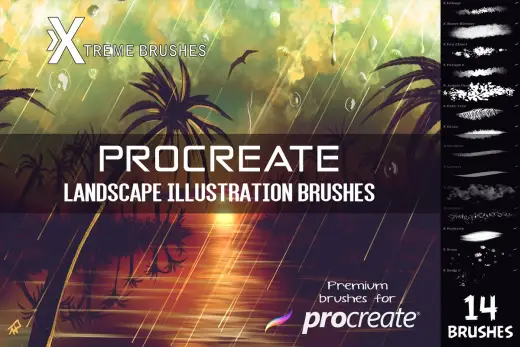 [Paid] Procreate Landscape Brushes — Procreate brush