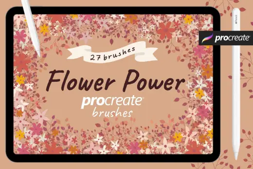 [Paid] Flower Power Procreate Brushes — Procreate brush