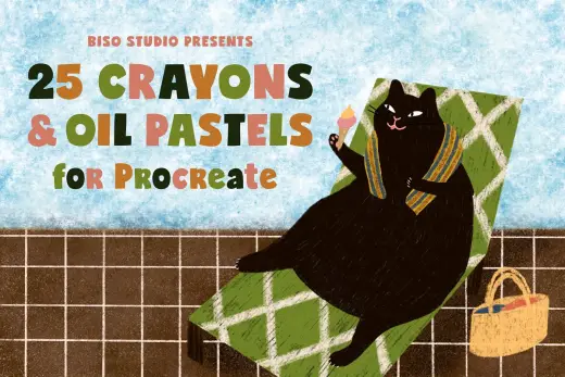 [Paid] Crayons & Oil Pastels for Procreate — Procreate brush