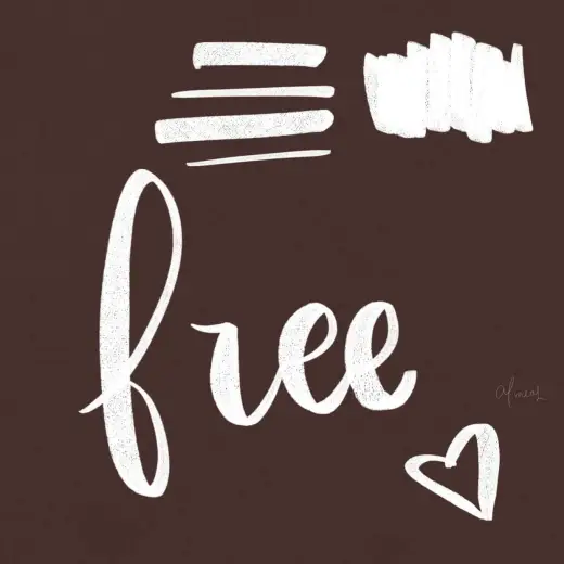 FREE LETTERING BRUSH — Procreate brush