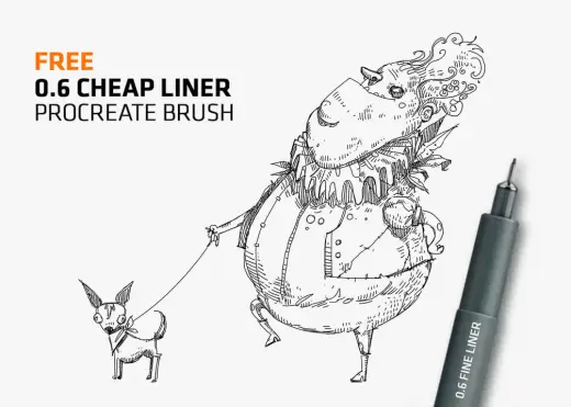 FREE Technical Pen for Procreate — Procreate brush