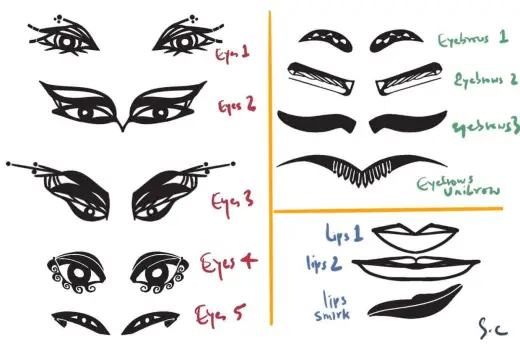 Quirky Faces-Mix&Match Stamps(free) — Procreate brush
