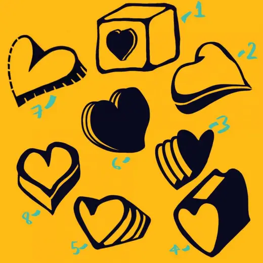 Heartshape-inspired-design Stamps — Procreate brush