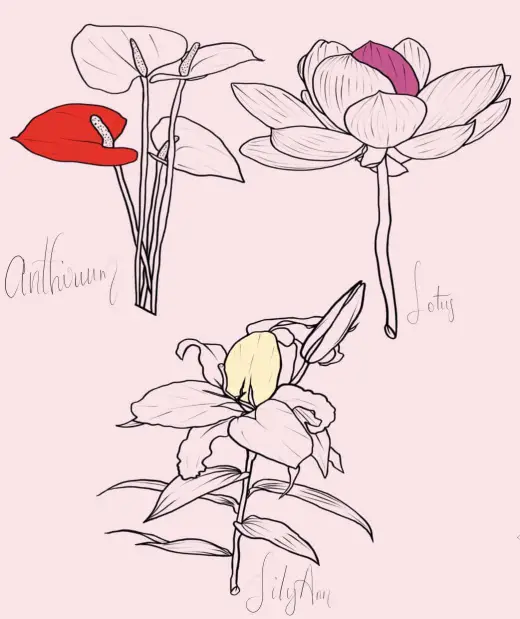 Three Free Flower Stamp Brushes — Procreate brush