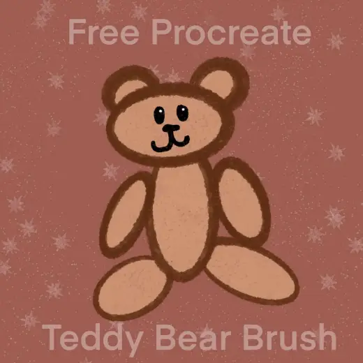 Teddy Bear Brush — Procreate brush