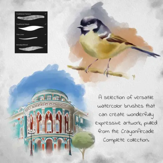 FREE Watercolor Brushes — Procreate brush