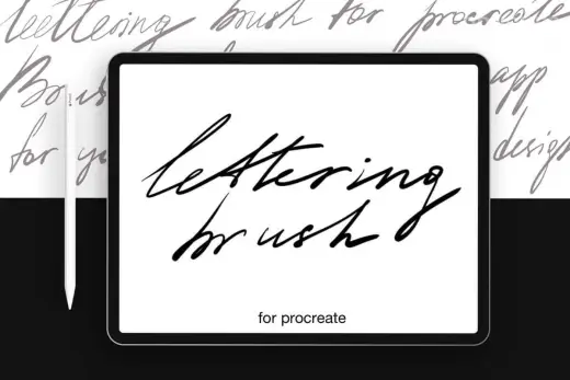 Lettering brush free — Procreate brush