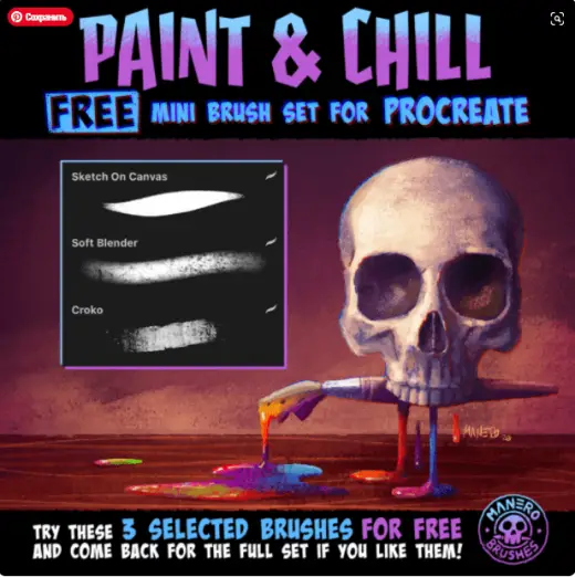 FREE Paint & Chill Brushes — Procreate brush