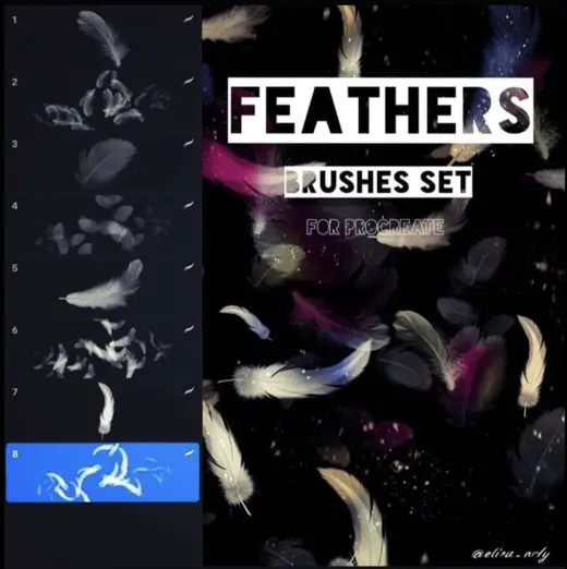 Feathers brushset free — Procreate brush