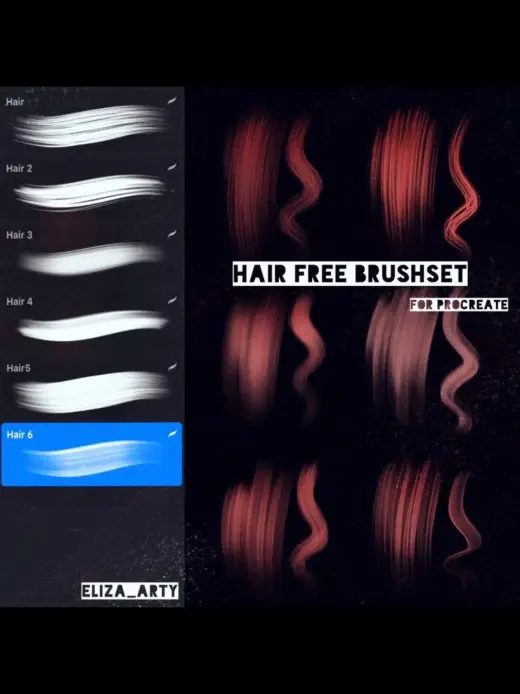 Hair free brushes — Procreate brush